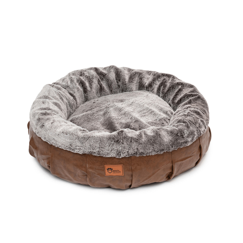 Superior Pet Plus Harley Pet/Dog Bed PU Faux Leather/Rabbit Fur Jumbo 110cm