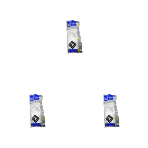 3PK Sansai Piggy Back Plug Indoor Extension Cord 1M - White