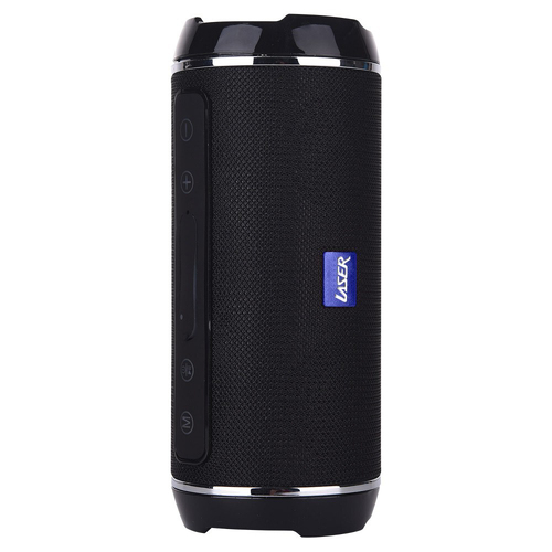 Laser Wireless Bluetooth Pill Speaker w/ FM Radio - Black