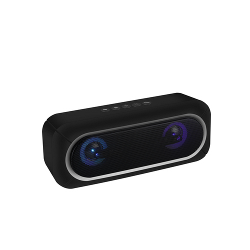 Laser Portable LED Wireless Bluetooth Speaker - Black