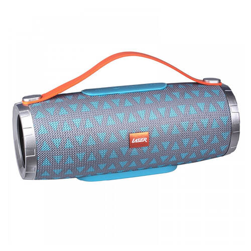 Laser Portable Bluetooth Speaker w/ FM Radio & Built-in Mic - Blue