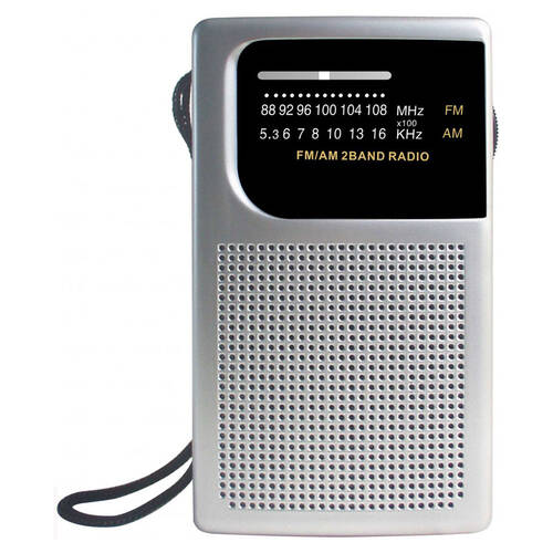 Laser Portable AM/FM Radio w/ Wrist Strap
