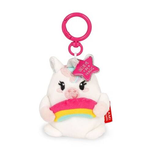 Legami Plush Keyring Unicorn w/Metal Ring Super Soft Kids Bag Charm/Toy 3y+