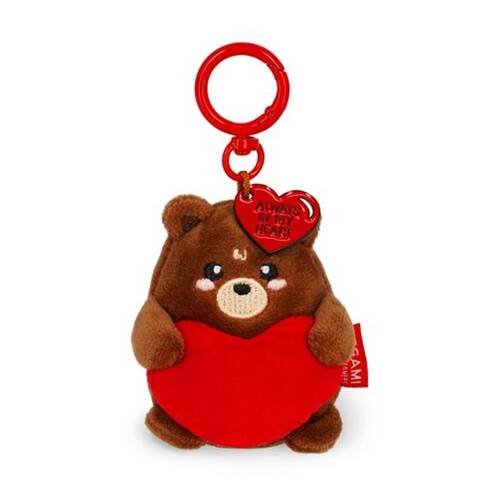 Legami Plush Keyring Teddy w/Metal Ring Super Soft Kids Bag Charm/Toy 3y+