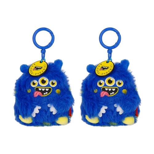 2PK Legami Plush Keyring Monster w/Metal Ring Super Soft Kids Bag Charm/Toy 3y+