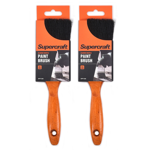 2PK Supercraft House Paint Brush 63mm With Wooden Handle DIY Home Improvement