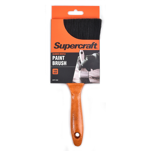 Supercraft House Paint Brush 100mm With Wooden Handle DIY Home Improvement