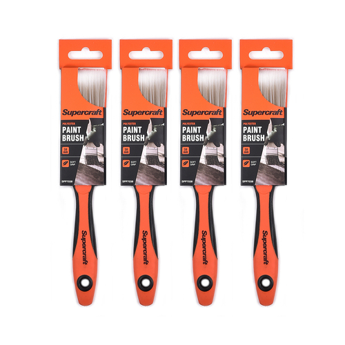 4PK Supercraft House Paint Brush With Soft Grip 38mm Synthetic
