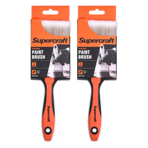 2PK Supercraft House Paint Brush Soft Grip 75mm Synthetic