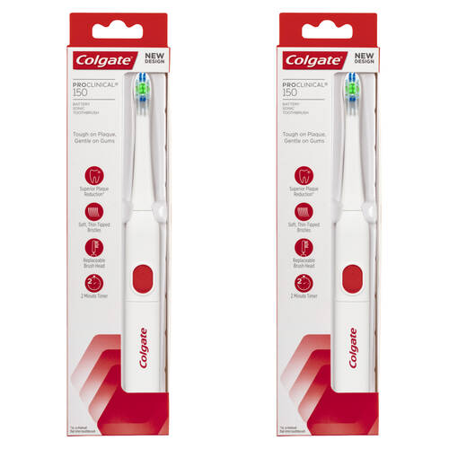 2PK Colgate Pro Clinical 150 Electric Toothbrush