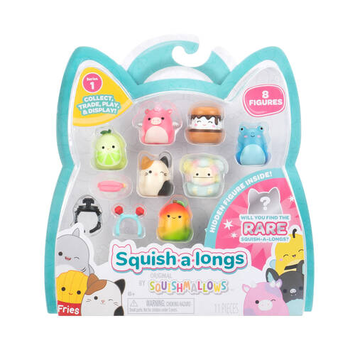 8pc Squishmallows Squish A Longs Kids Squeezable Soft Toy 6y+ Assorted