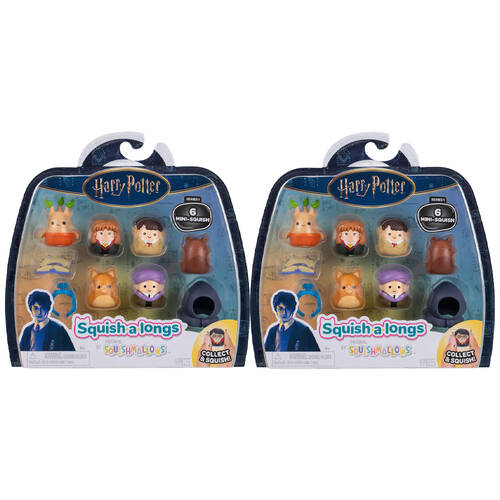 2x 6pc Squishmallows Harry Potter Squish A Longs Kids Figure Soft Toy 6y+ Assorted