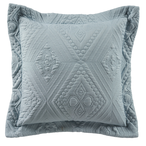 Bianca Aspen Square 43x43cm Polyester Cushion - Sky Blue