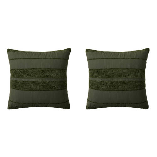 2PK Bianca Avery Square  Cushion 43x43cm Pillow Forest Green
