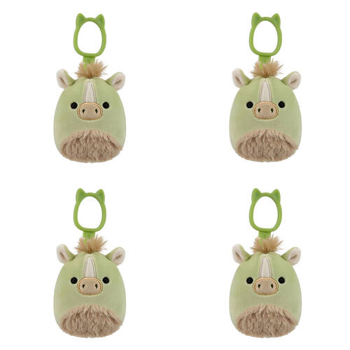 4PK Squishmallows 3.5in Clip Billy Horse Stuffed Animal Kids Plush Toy 3y+