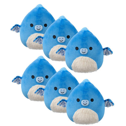 6PK Squishmallows Squad 5 Inch Kids Soft Plush Stuffed Toy 3y+ Assorted
