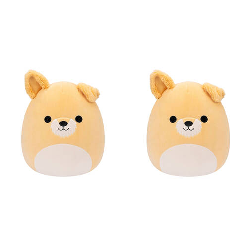 2PK Squishmallows 7.5in Cooper Tan Dog Stuffed Animal Kids Plush Toy 3y+