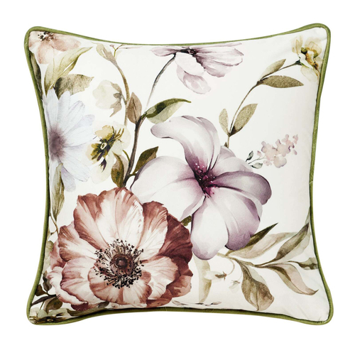 Bianca Minette Polyester/Velvet White Cushion Cover Pillowcase - 43x43cm