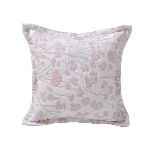 Bianca Myra Square Poly/Cotton Cushion Pillow 43x43cm Blush Pink