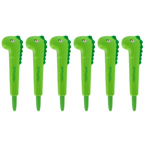 6PK Legami Squishy Gel Pen School/Office Writing Stationery Green Dino