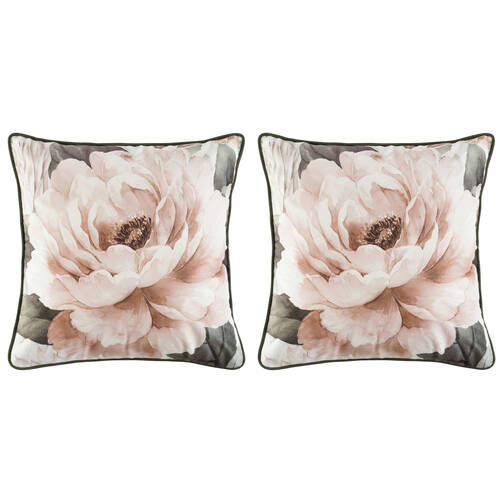 2PK Bianca Somerset Square White Velvet Cushion 43x43cm