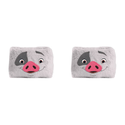 2PK Disney Moana 2 Pua Plush Pencil/Pen Case Grey 18x25cm