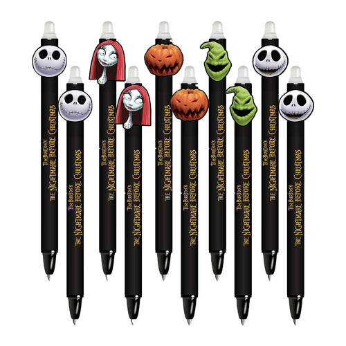 10PK Disney Nightmare Before Christmas Characters Erasable Gel Pen Assorted