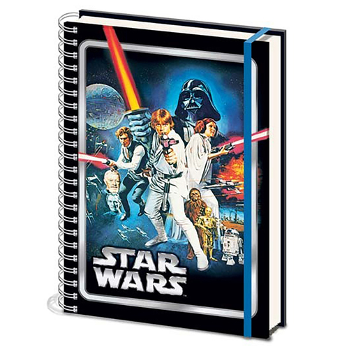 Star Wars Movie Themed A New Hope Retro Style A4 Notebook