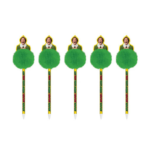 5PK Impact Rock Merchandise Elf Christmas Movie I Know Him Pom Pen Green