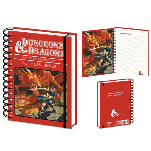 Dungeons & Dragons Basic Rules Multicoloured Themed A5 wiro Notebook