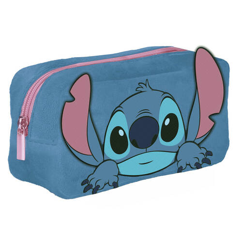 Disney Lilo & Stitch Plush Pencil Case Personal Organiser - Blue