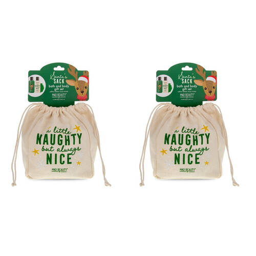 2PK Mad Beauty Santa's Sack Gift Set - Naughty but Nice 200ml Cotton Candy