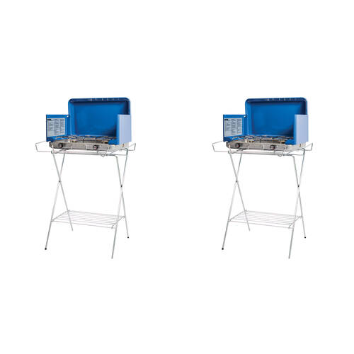 2PK Companion Stove Winged Stand Storage Rack 61.5x 70cm