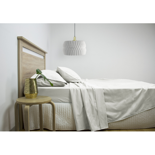 Ardor 2500TC Cotton Rich Queen Bed Sheet Sets White