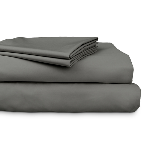 Ardor 300TC Cotton Double Bed Sheet Set Charcoal