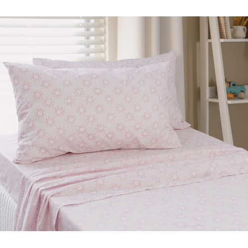 Jelly Bean Kids Suns Double Bed Sheet Set - Pink