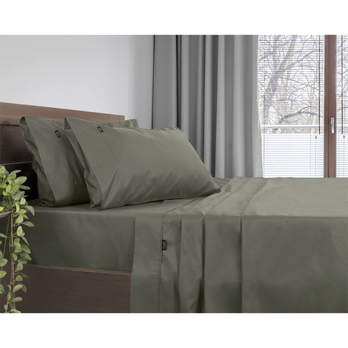 Ardor Double Bed 1000TC Cotton Rich Sheet Set Khaki