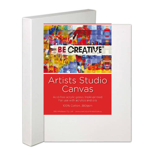 Be Creative Thin Stretched 100% Cotton Art Canvas 24x30in 610 x 762mm