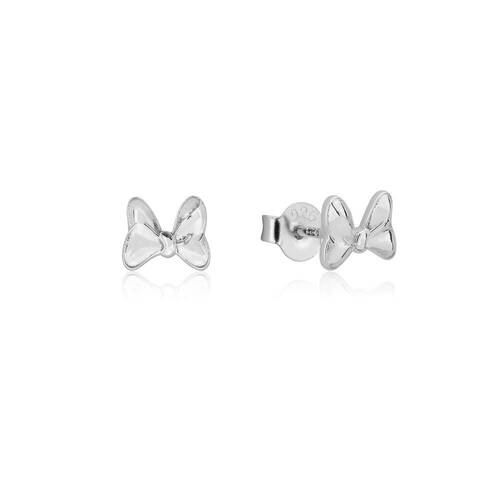 Couture Kingdom Disney Minnie Mouse Bow Stud Earrings 10mm Silver
