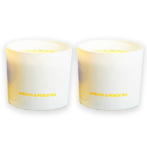 2PK Serenity Hidden Message Happy Birthday Candle -Apricot & Peach Tea 250g