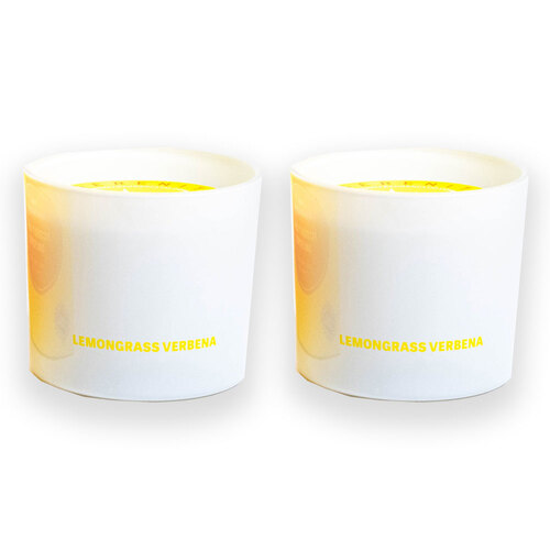 2PK Serenity Hidden Msg F*cking Girl Power Candle -Lemongrass Verbena 250g