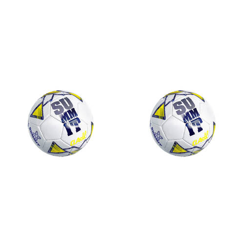 2PK Summit Global Classic Football Soccer Ball 3.0 Size 5 White/Yellow
