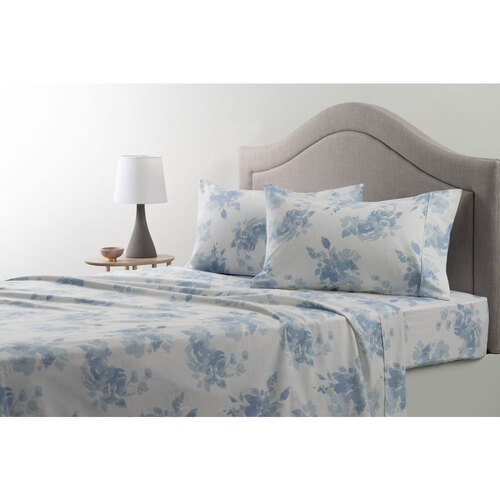 Onkaparinga Queen Bed Cotton Flannelette Sheet Set - Floral