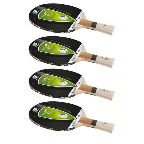 4PK Sunflex Prime S10 Model Table Tennis Bat/Paddle for Starters No Sponge Pips Out
