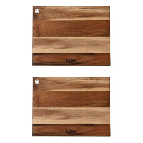2PK St. Claire Acacia Chopping Board Home Kitchen 40x30x1.25cm