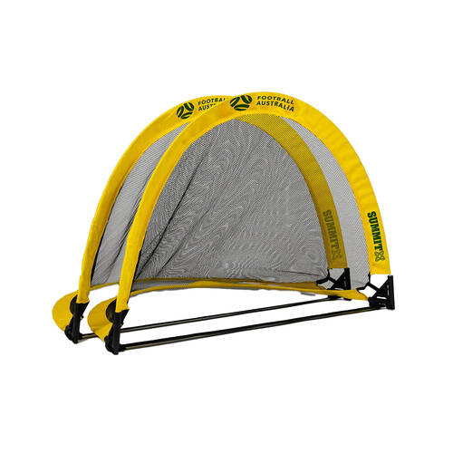 2PK Summit Football Australia Junior Pop Up Soccer Goals Indoor/Outdoor 2.5ft