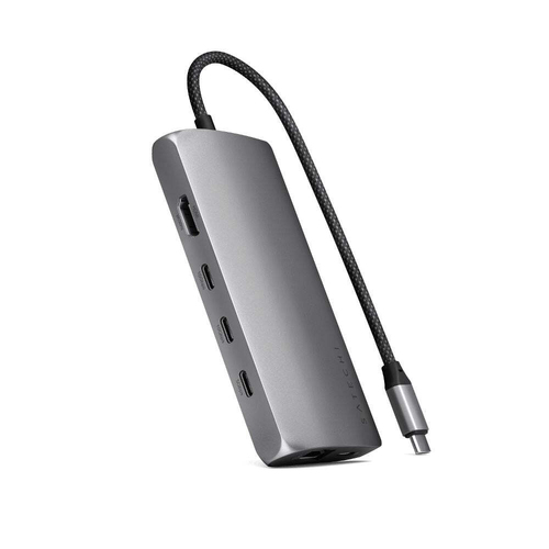 Satechi Multiport Male USB-C to Female HDMI/Ethernet V3 Adapter Space Grey