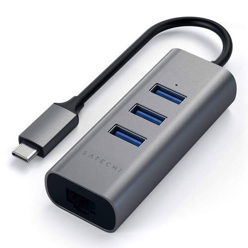Satechi USB-C 2-In-1 Ethernet and USB Hub