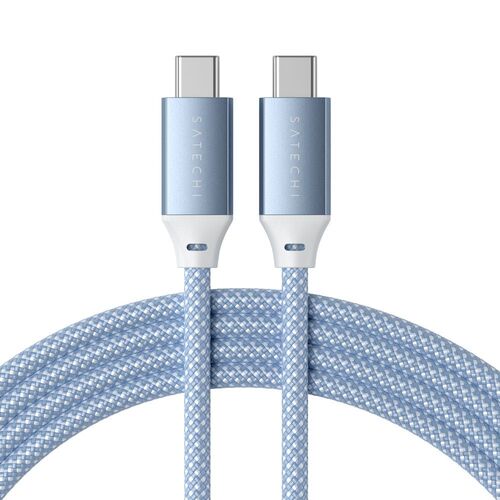 Satechi 2m Male USB-C to Type C 100W Charging Cable - Blue