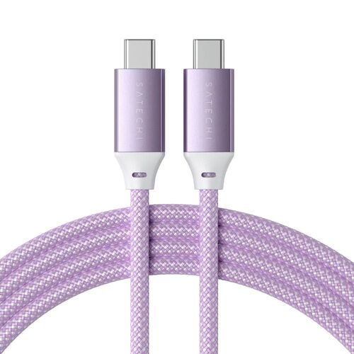 Satechi 2m Male USB-C to Type C 100W Charging Cable - Purple